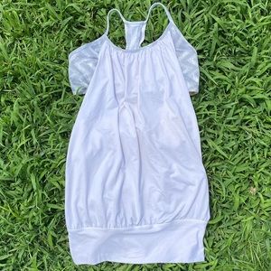 Size 8 Lululemon White No Limits Racerback Tank